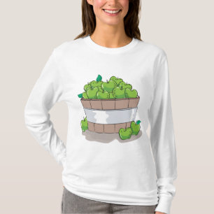 T-shirt Récolte de pommes vertes fraîches baril Granny Smi