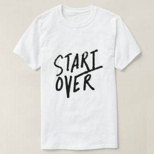 T-shirt Recommencer – Typographie Nouveau Départ