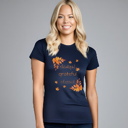T-shirt Reconnaissant Grateful Bénis Automne Feuilles d'au