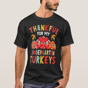 T-shirt Reconnaissant pour mes dindes de maternelle enseig