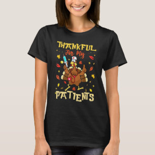 T-shirt Reconnaissant Pour Mes Patients Dinde Infirmière T
