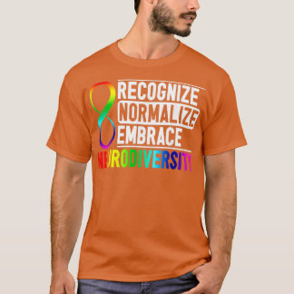 T-shirt Reconnaître normaliser Embrasser la neurodiversité