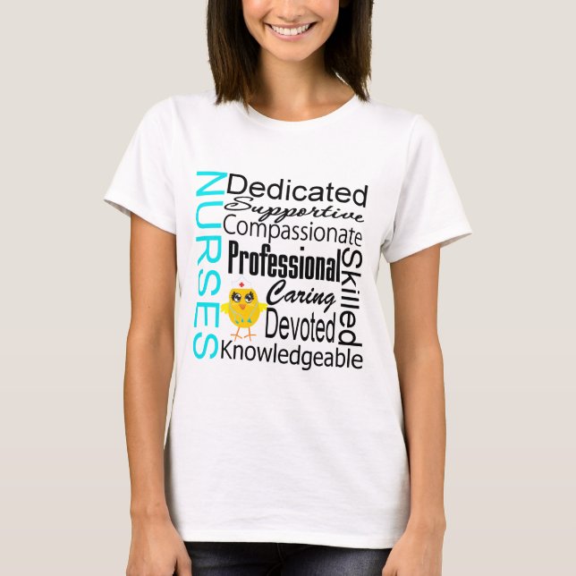 T-shirt Reconnaître une infirmière : Collage de reconnaiss (Devant)