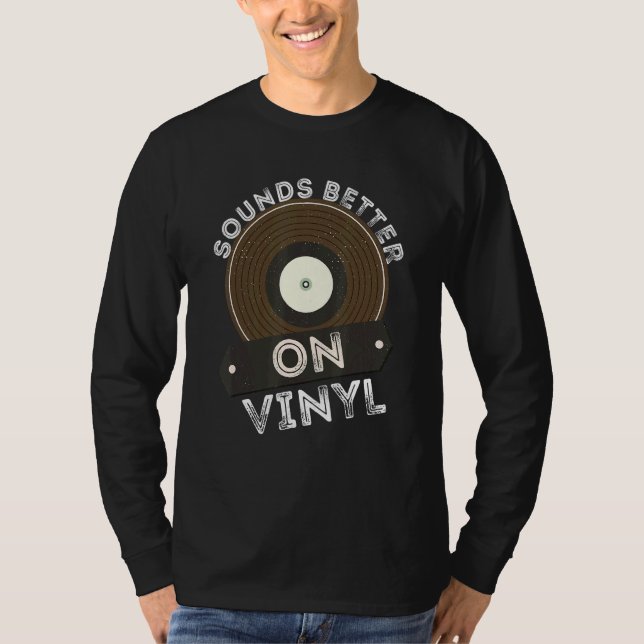 T-shirt Record Player Sonne Mieux Sur Vinyl Dj Music Turn (Devant)