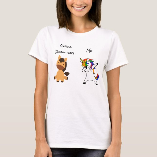 T-shirt Recrutement Licorne de personnel drôle Cadeau RH c (Devant)