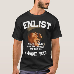 T-SHIRT RECRUTEMENT TRUMP GLACES CBP DHS SS GESTAPO CSA