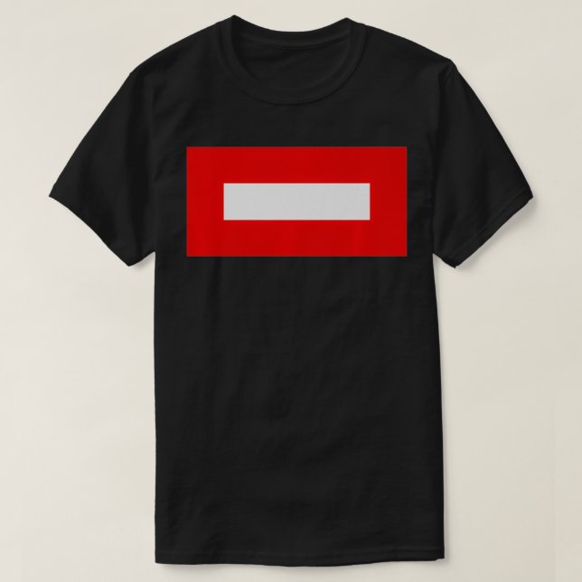 T-shirt Rectangle rouge et blanc Premium (Design devant)