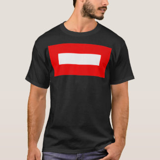 T-shirt Rectangle rouge et blanc Premium