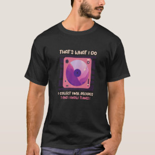 T-shirt Recueillir Des Enregistrements De Vinyle Et Des Co