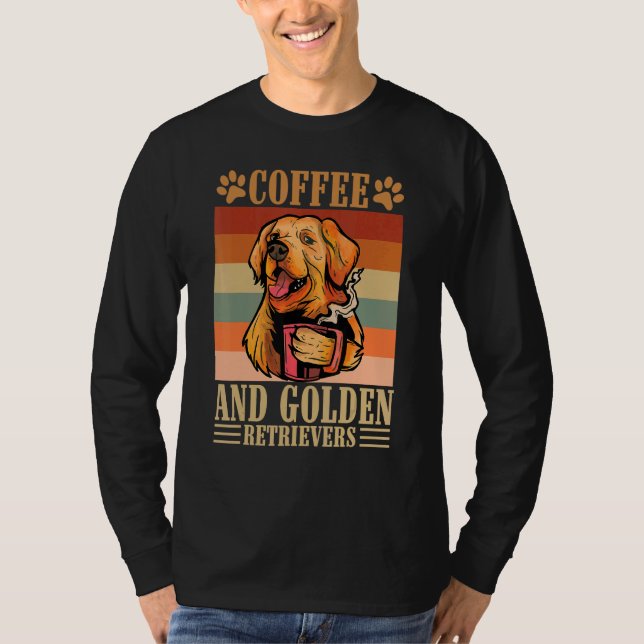 T-shirt Récupérateur De Café Et D'Or Avec Café (Devant)