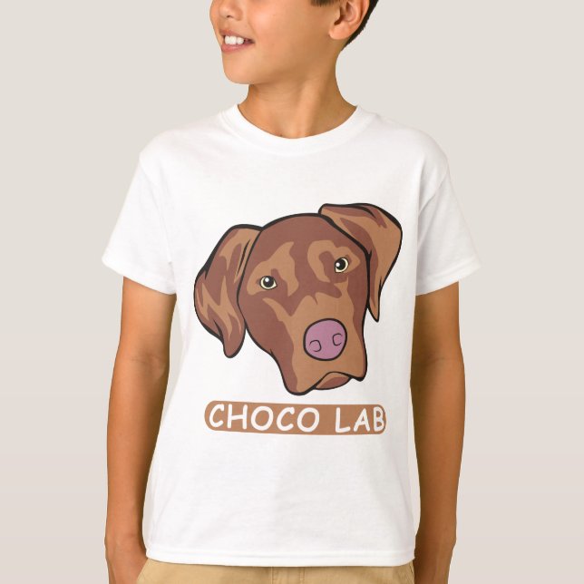 T-shirt Récupérateur de chocolat Labrador (Devant)