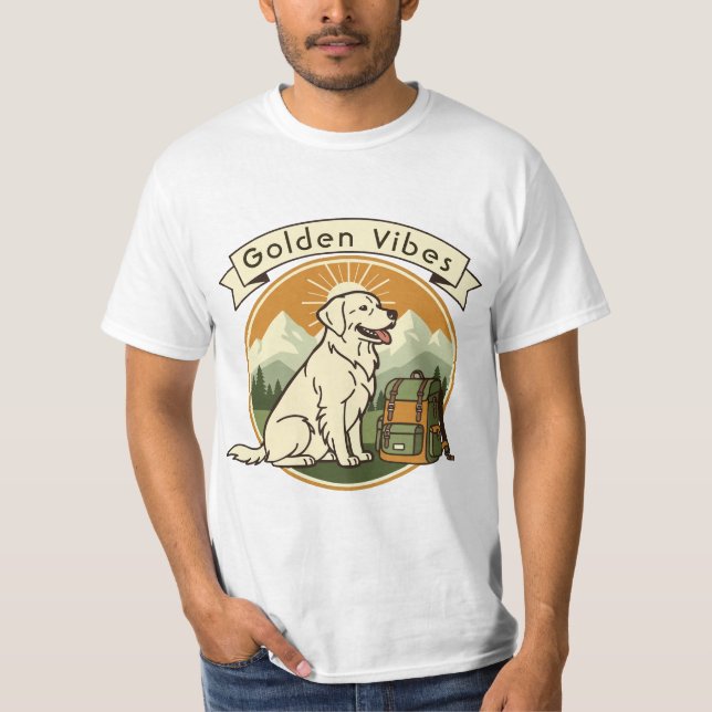 T-shirt Récupérateur de Vibes Dorées (Devant)