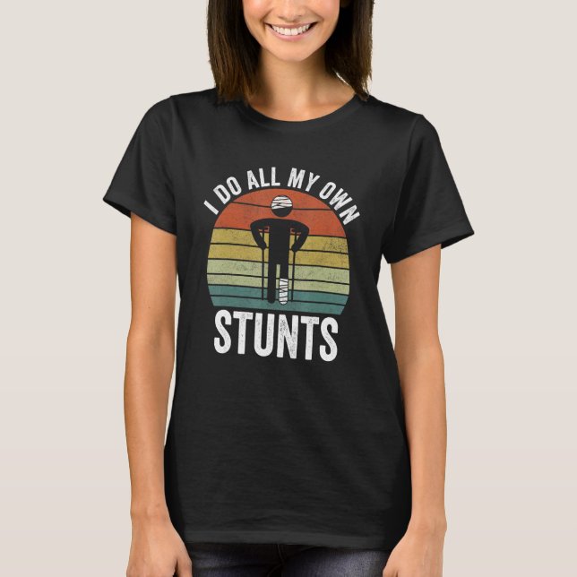 T-shirt Récupération de jambe cassée pour garçons je fais  (Devant)