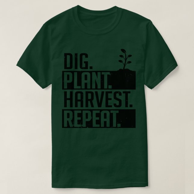 T-shirt Récupération de la récolte plante de creusage (Design devant)