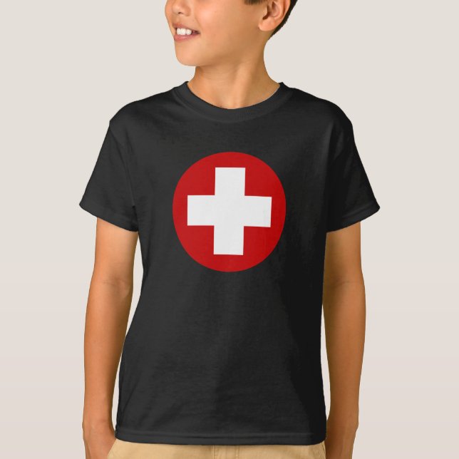 T-shirt Récupération suisse Roundell de secours de (Devant)