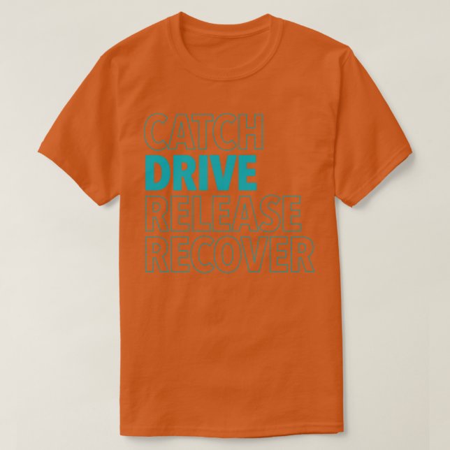 T-shirt Récupérer Aqua Récupérer le lecteur Catch (Design devant)