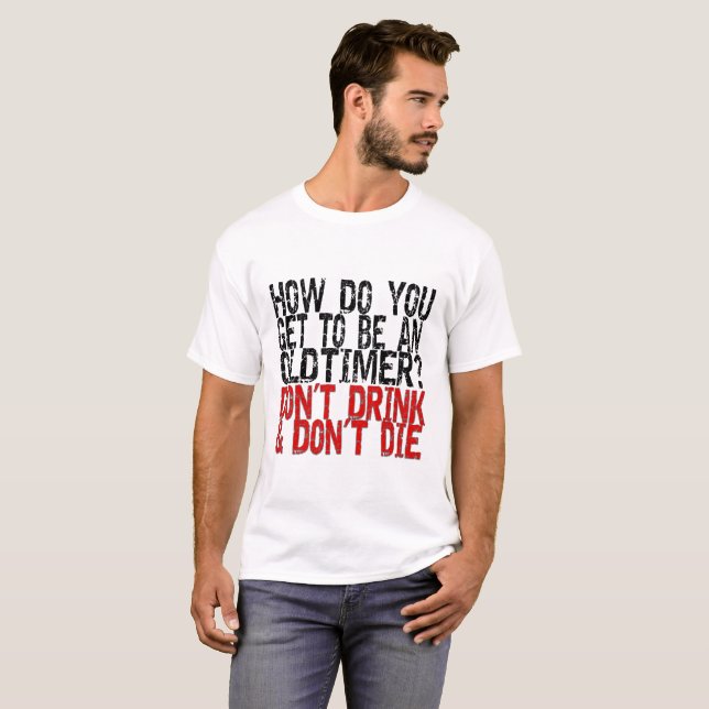 T-shirt Récupérer Vieux Timer plaisanter (Devant entier)