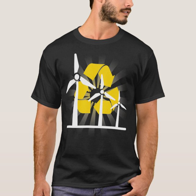 T-shirt Recyclage de l'énergie éolienne I Éolien Éolien Wi (Devant)