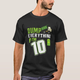 T-shirt Recyclage des ordures 10 ans vieux camion ordures