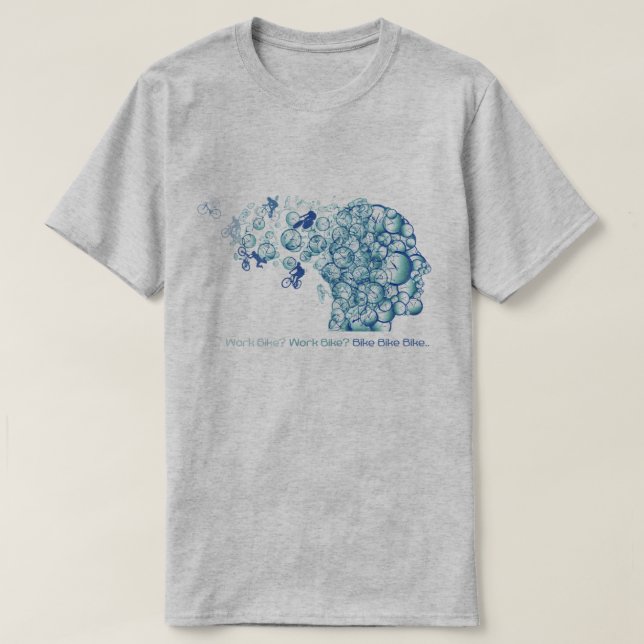 T-shirt Recyclage drôle - vélo de travail ? Faire du vélo (Design devant)