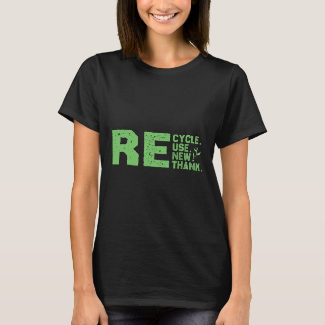 T-shirt Recyclage écologique du design (Devant)