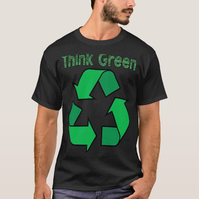 T-shirt Recyclage vert 1 (Devant)