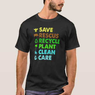 T-shirt Recycle Plastiques Sauver les abeilles Secourir le