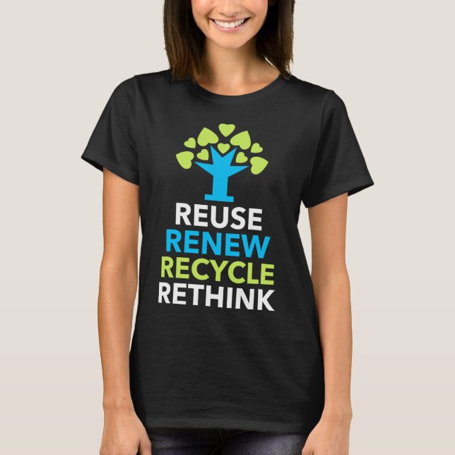 T-shirt Recycle Réutiliser Renouveler Rethink Activism Jou (Devant)