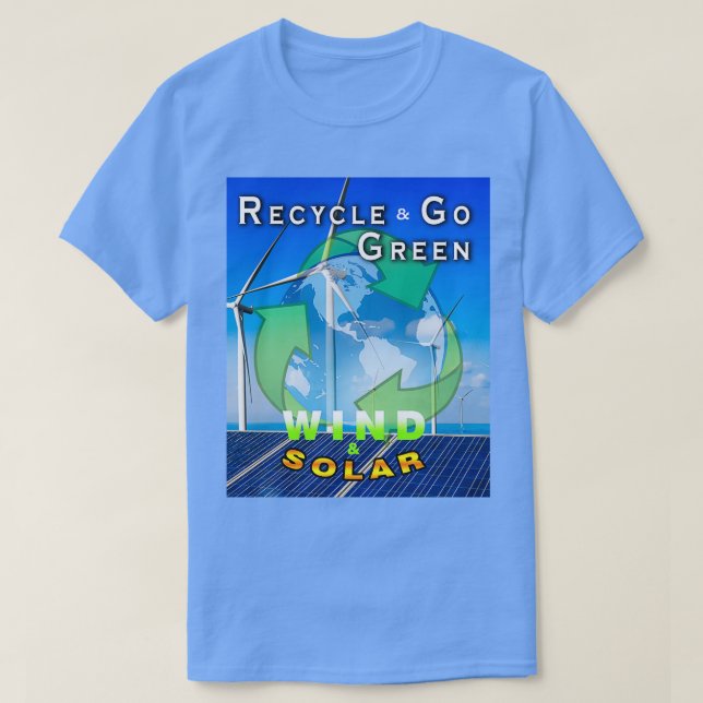 T-shirt Recycler DEVENEZ ÉCOLO VENT ET SOLAIRE (Design devant)