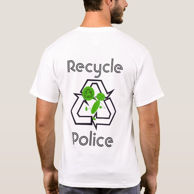 T-shirt Recycler la police (Dos)