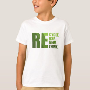T-shirt Recycler réduire la réutilisation renouveler repen