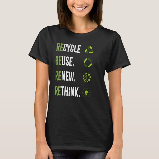 T-shirt Recycler réutiliser Renouveler l'environnement de  (Devant)