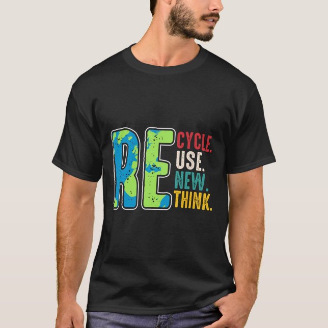 T-shirt Recycler réutiliser Renouveler l'environnement de  (Devant)