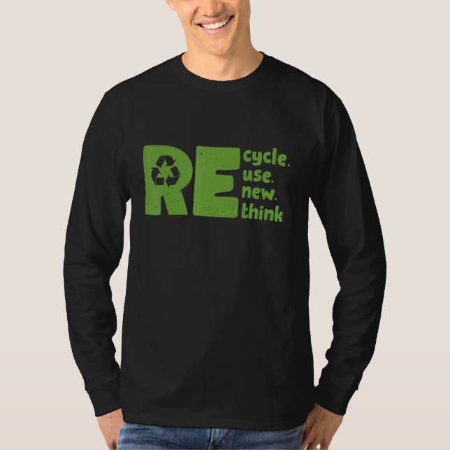 T-shirt Recycler Réutiliser Renouveler Repenser Activisme  (Devant)