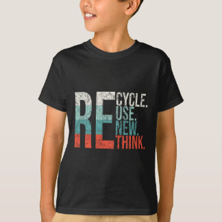 T-shirt Recycler Réutiliser Renouveler Repenser Crise De l