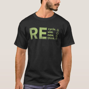 T-shirt Recycler Réutiliser Renouveler Repenser Crise Envi