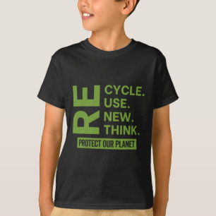 T-shirt Recycler Réutiliser Repenser Repenser Protéger not