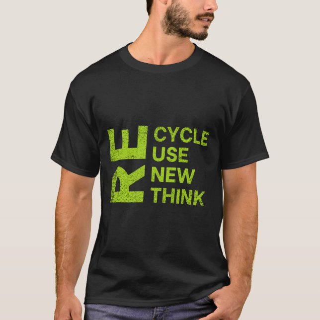 T-shirt Recycler Réutiliser Repenser Repenser Repenser Cyc (Devant)