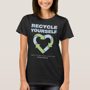 T-SHIRT RECYCLEZ-VOUS—FEMMES (NOIRES)