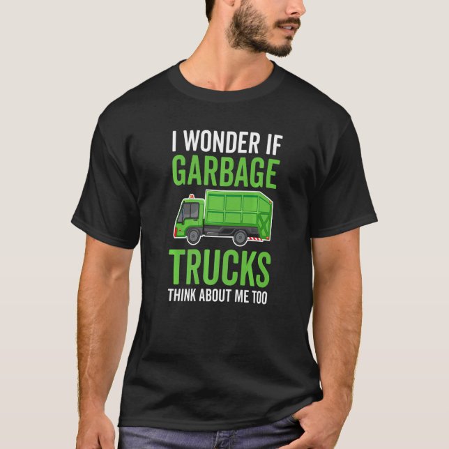 T-shirt Recycling Garbage Truck Trash Collector Recycle Ea (Devant)