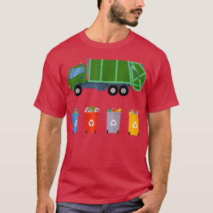 T-shirt Recycling Trash Truck Kids Garbage Truck 2403