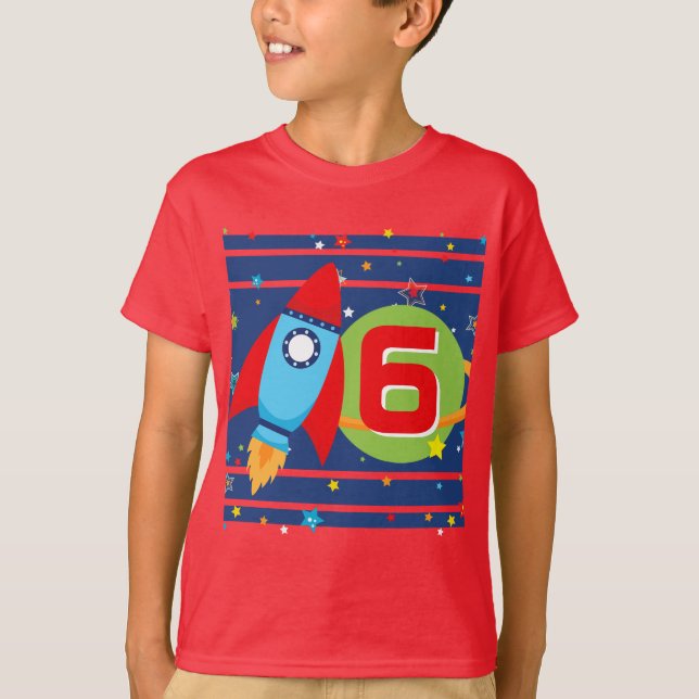 T-shirt Red Age Rocket Navire Espace extra-atmosphérique A (Devant)