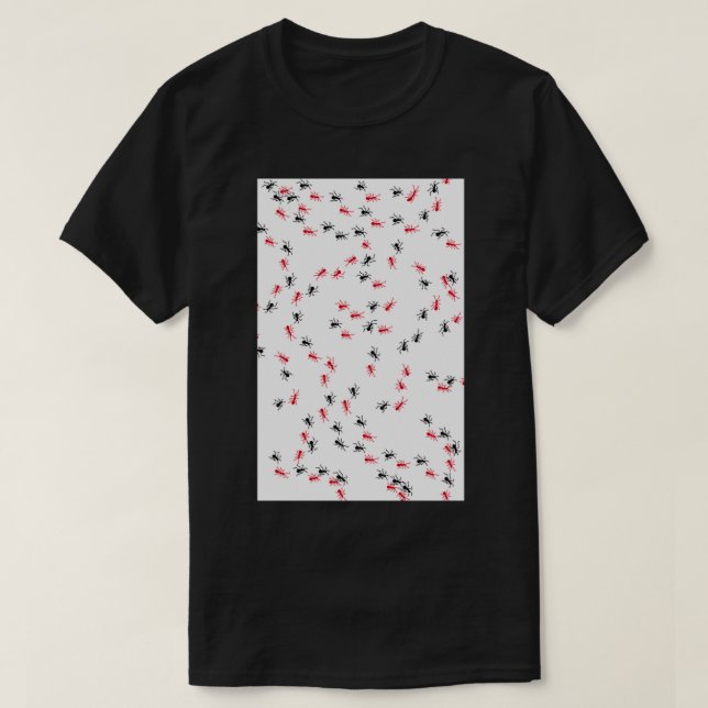 T-shirt Red and Black Ants 3 (Design devant)