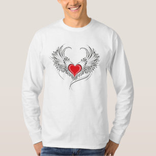 T-shirt Red Angel Coeur avec ailes