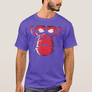T-shirt Red Angry Gorilla Ape Monkey Chimp