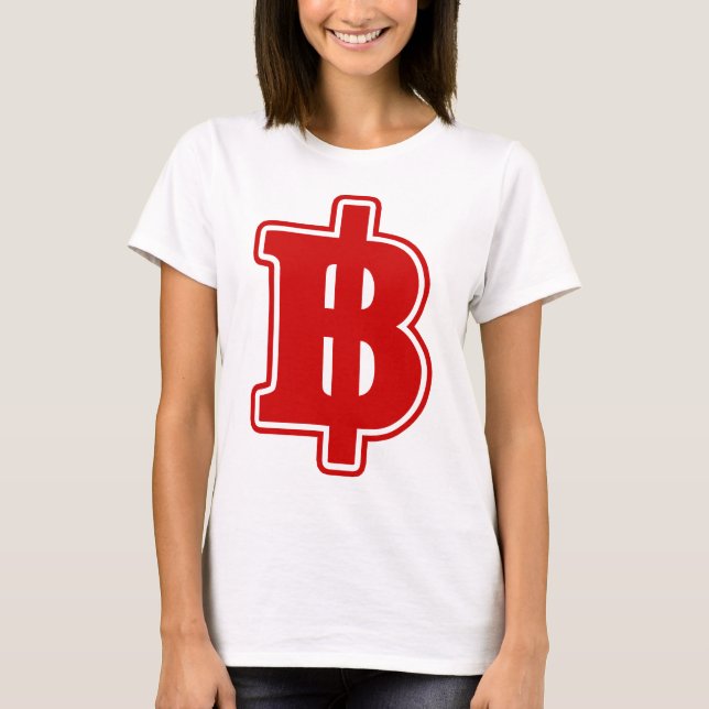 T-shirt RED BAHT SIGNER ฿ Thai Money Devise ฿ (Devant)