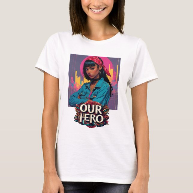 T-shirt Red Bandana Girl Our Hero Music Concert (Devant)