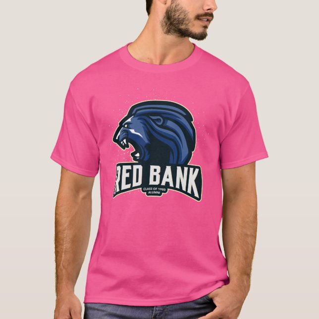 T-shirt Red Bank High School Class de 1980 45e Réunion (Devant)