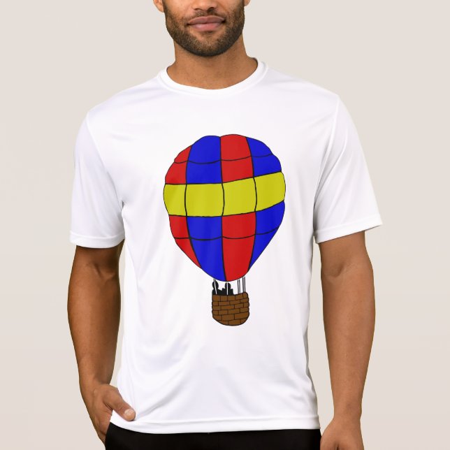T-shirt Red Blue and Yellow Hot Air Balloon (Devant)