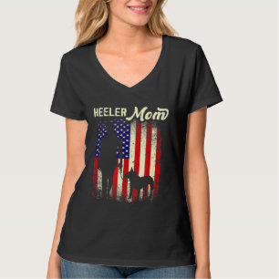 T-shirt Red Blue Heeler Maman Australian Cattle Chien Amér